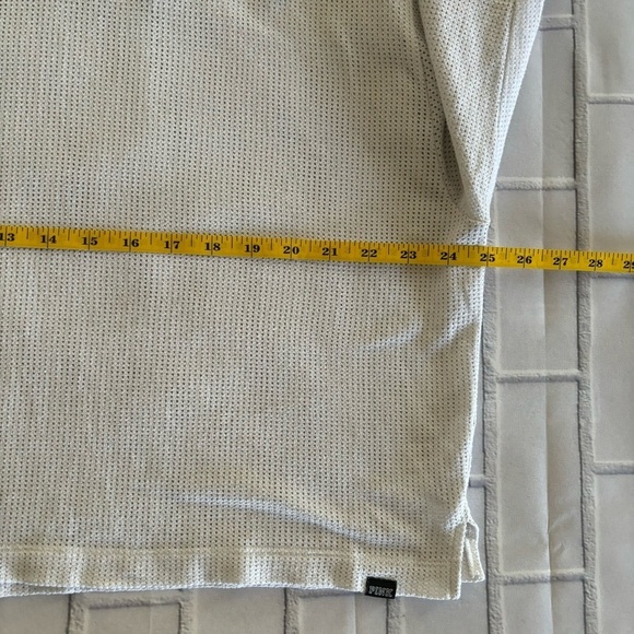 Pink Victoria’s Secret pullover eyelet hoodie Size Large - Picture 5 of 8